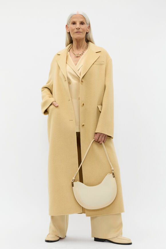 Satin Double Breasted Shirt  Marzipan  hi-res