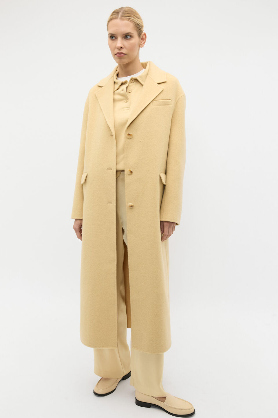 Terry Polo Sweat  Marzipan Wash