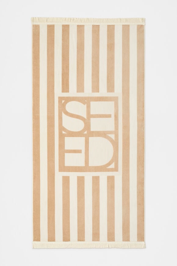 Resort Logo Beach Towel  Ecru  hi-res