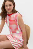 Stripe Logo Dress  Strawberry Red  hi-res
