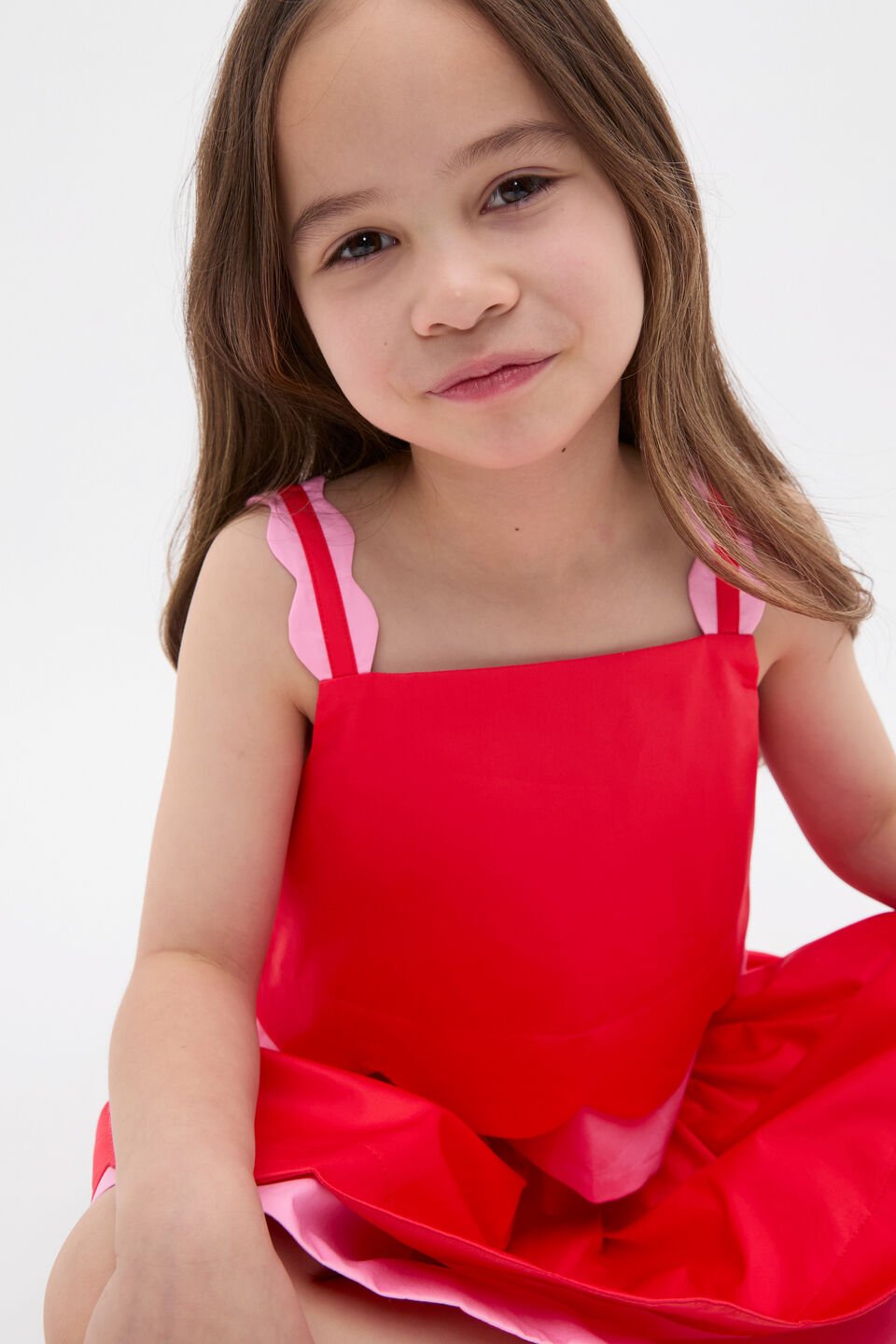 Scallop Cami  Strawberry Red