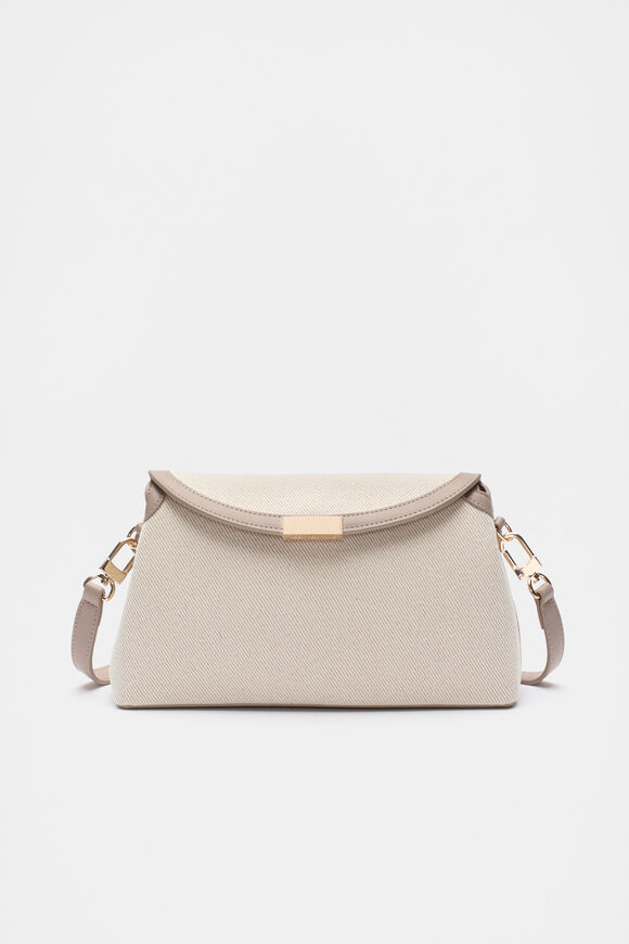 Textured Curved Handbag  Cookie  hi-res