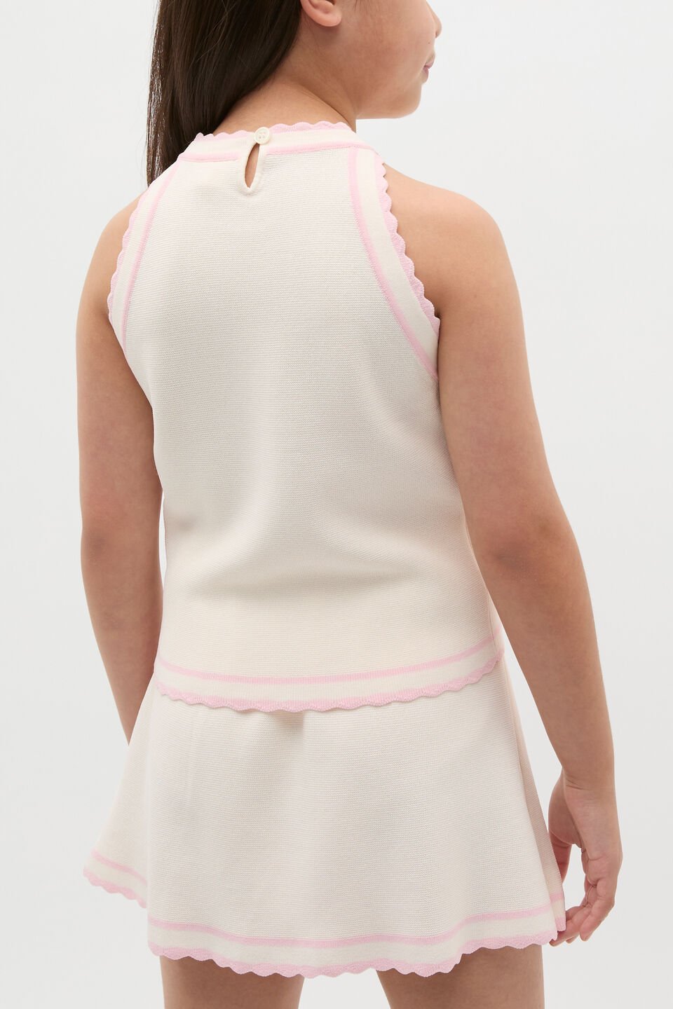 Crepe Knit Top  Classic Cream