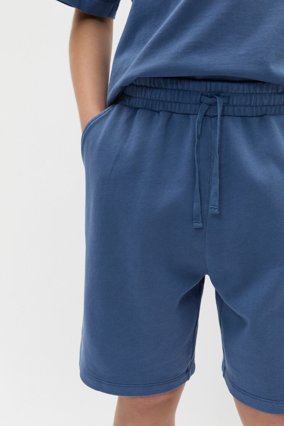 Long Line Track Short  Washed Navy