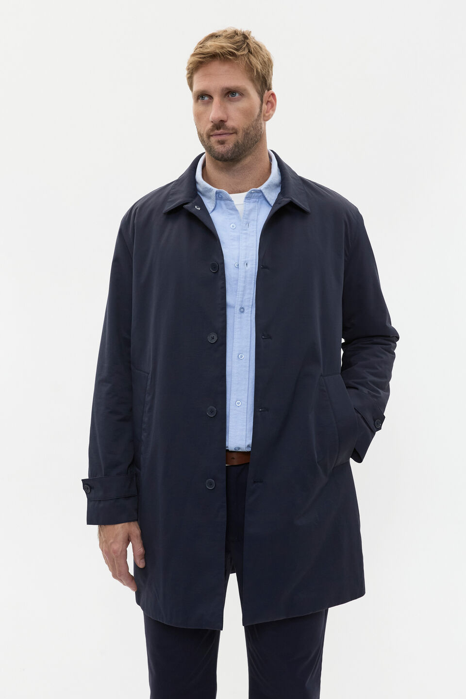 Car Coat  Midnight Blue