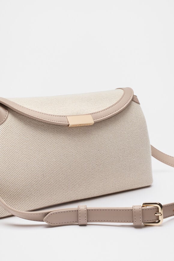 Textured Curved Handbag  Cookie  hi-res