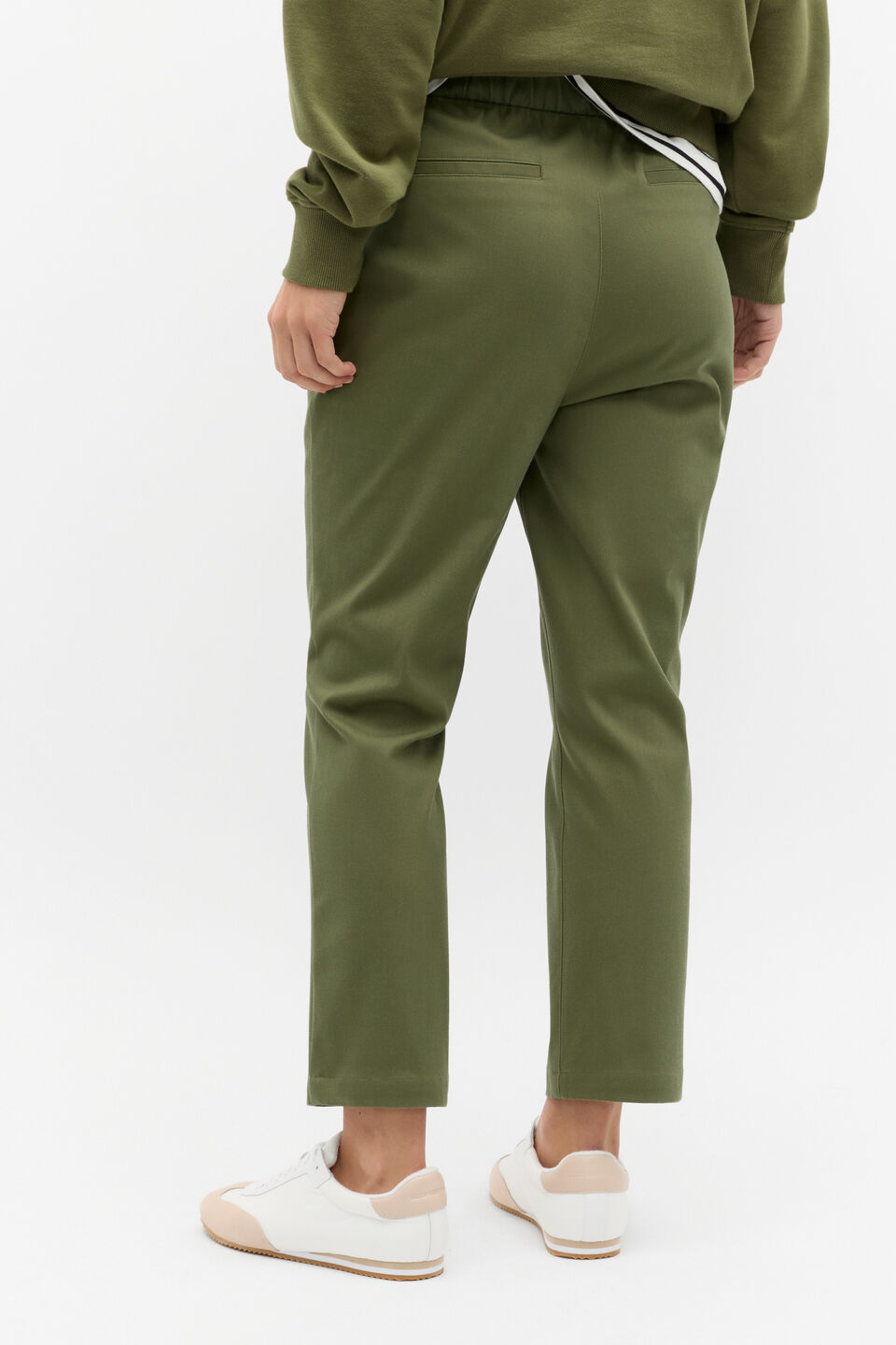 Tapered Leg Tie Pant  Rainforest