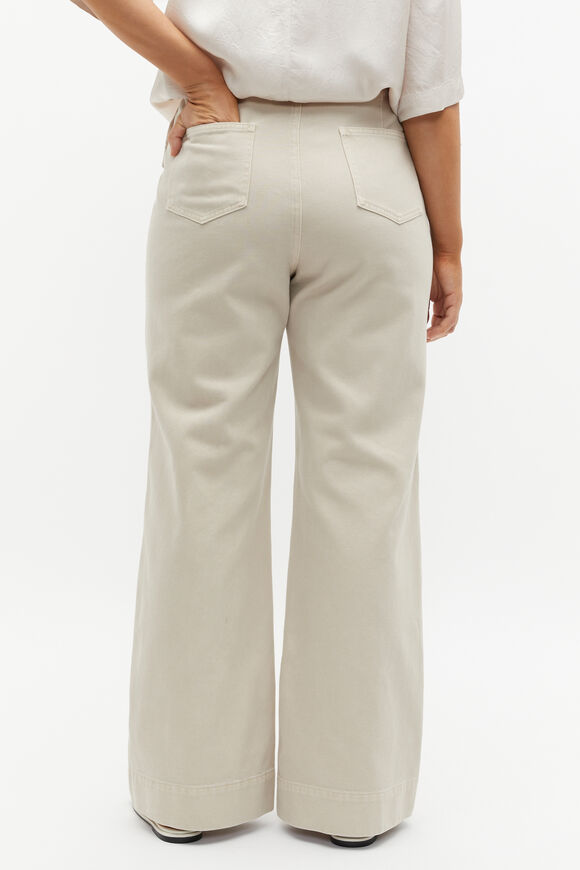 Denim Wide Leg Rigid Jean  Oat  hi-res