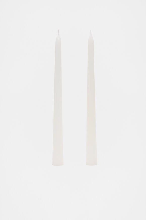 Taper Candle Set of 2  Alabaster  hi-res