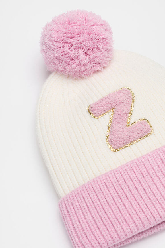 Colourblock Initial Beanie  Z  hi-res