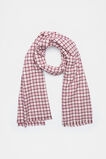 Multi Check Scarf  Plum Red  hi-res