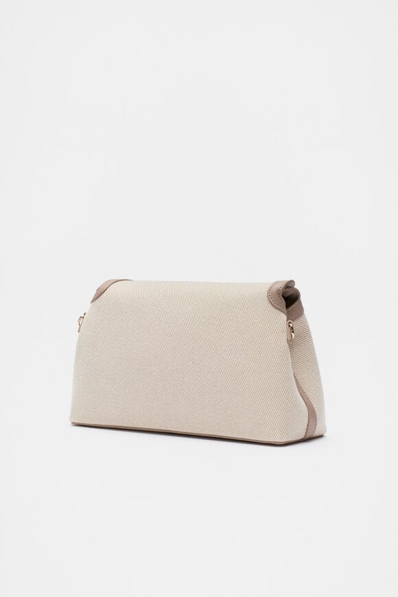 Textured Curved Handbag  Cookie  hi-res