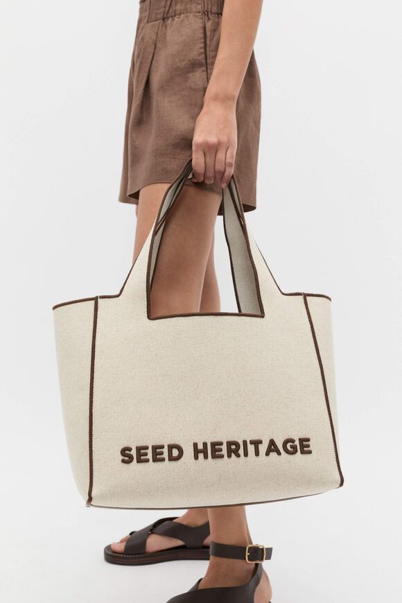 Fabric Logo Tote  Pinecone  hi-res