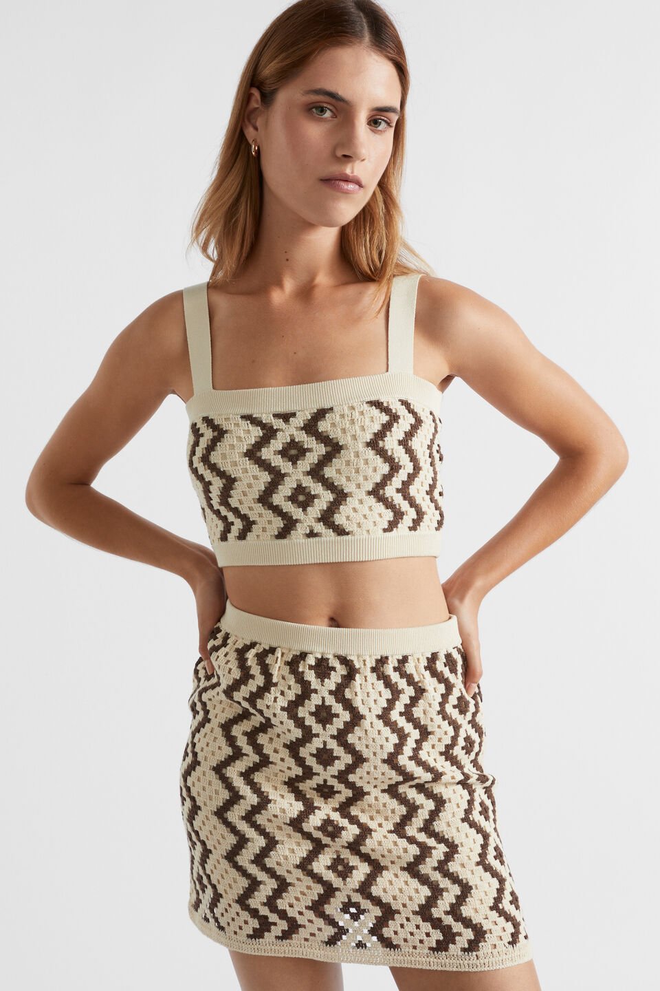 Crochet Knit Crop  Multi