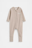 Core Logo Zipsuit  Sand Stripe  hi-res