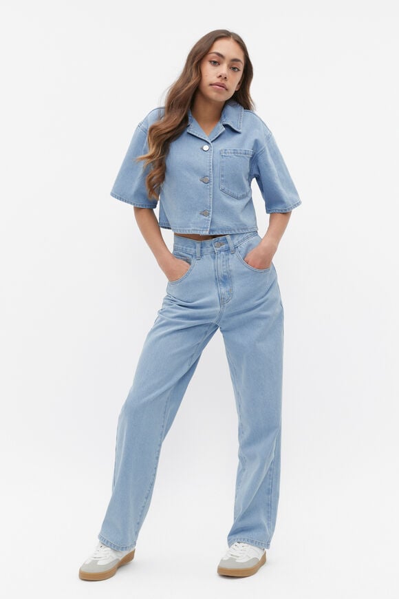 Denim Over Shirt  Washed Blue  hi-res