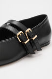 Astrid Double Strap Ballet Flat  Black  hi-res