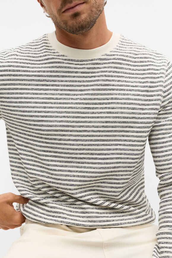 Stripe Crewneck  Ivory Stripe  hi-res