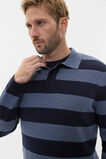Rugby Polo Knit  Midnight Blue Stripe  hi-res