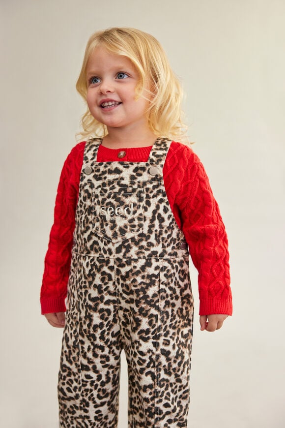 Cable Cardigan  Chilli Red  hi-res