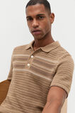 Blanket Stitch Kn Polo  Nougat  hi-res