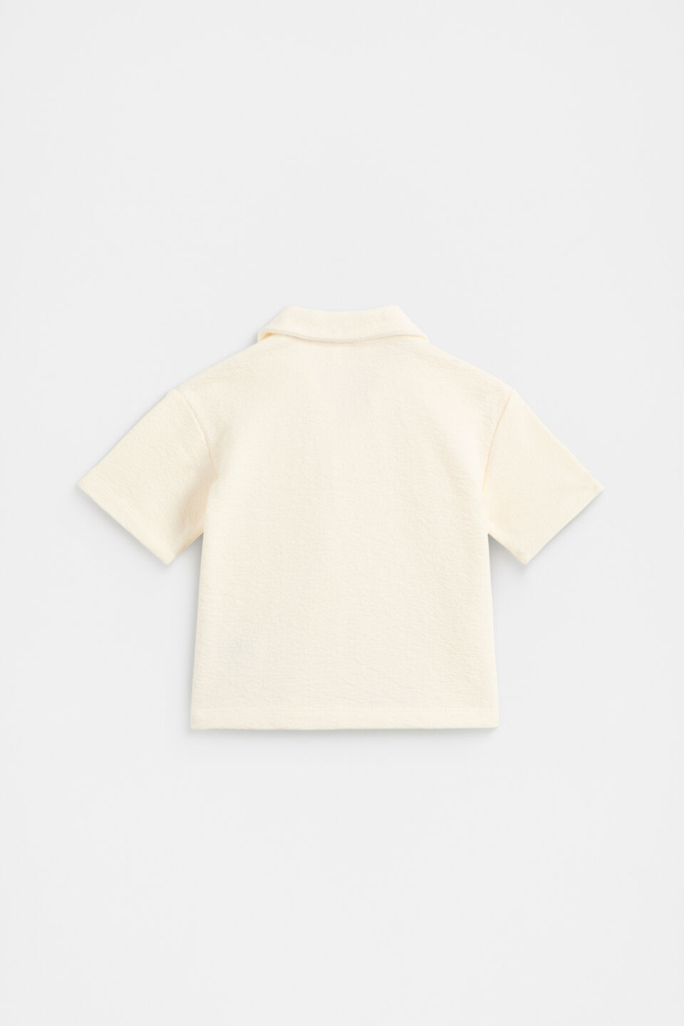 Textured Polo  Vintage Cream