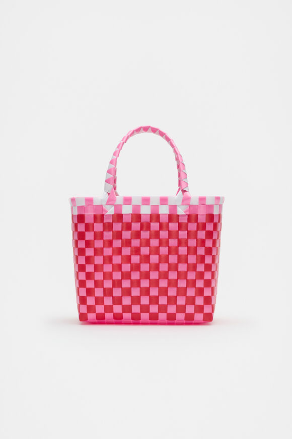 Woven Tote  Strawberry Red  hi-res