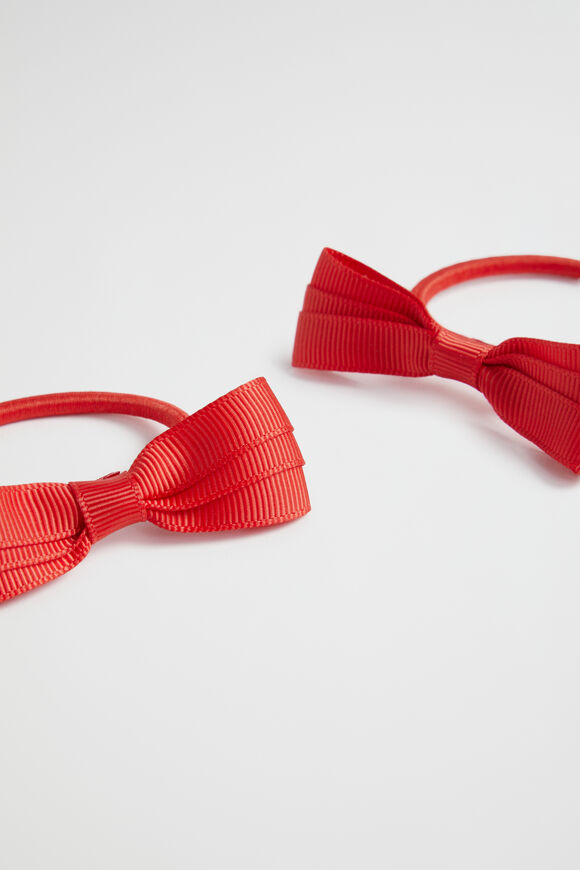 Grosgrain Bow Elastic Pack  Red  hi-res