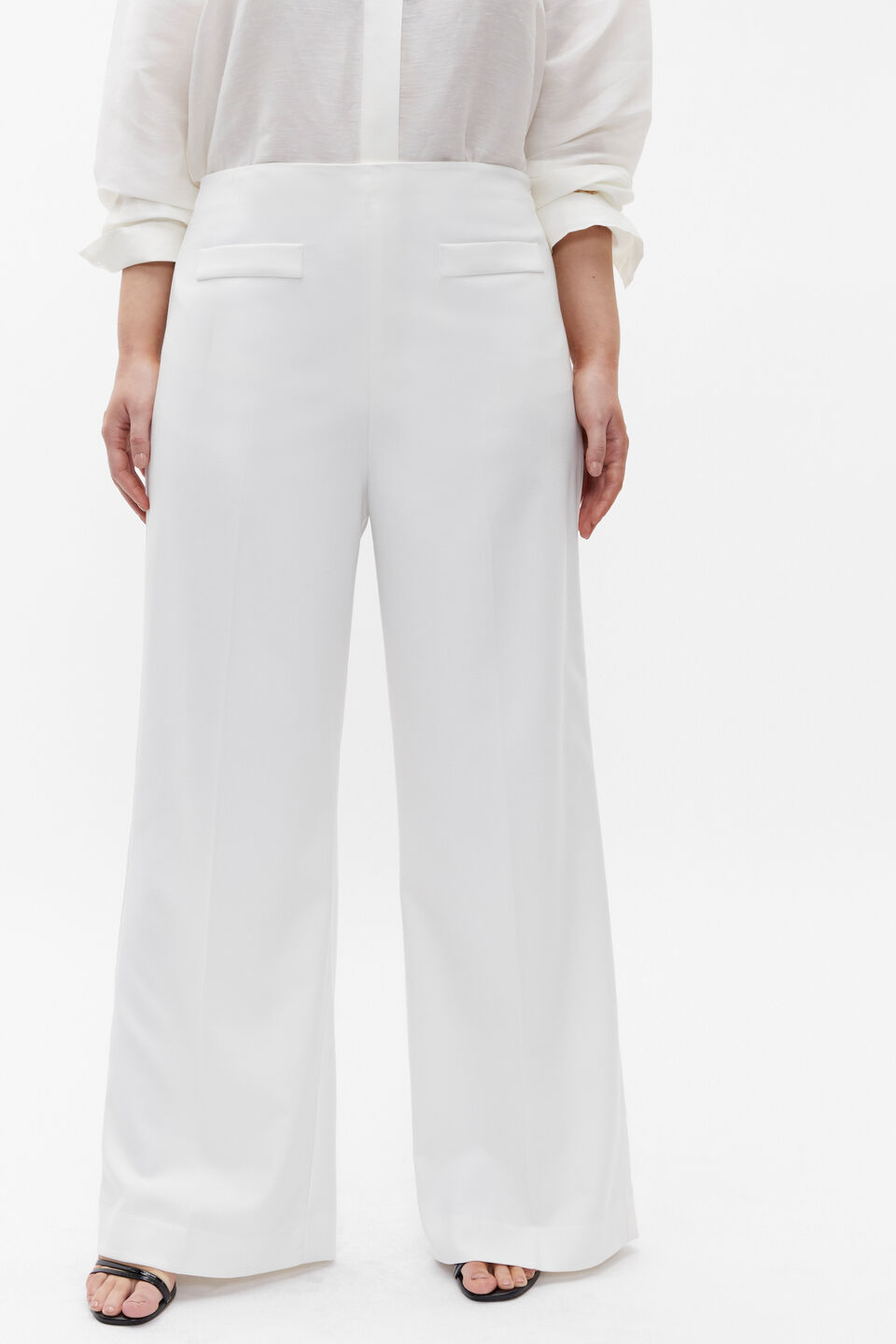 Tailored High Waist Trouser  Cloud Cream