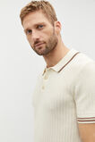 Braided Knit Polo  Ivory  hi-res