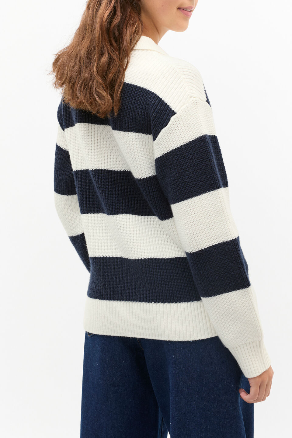 Polo Knit Sweater  New Navy