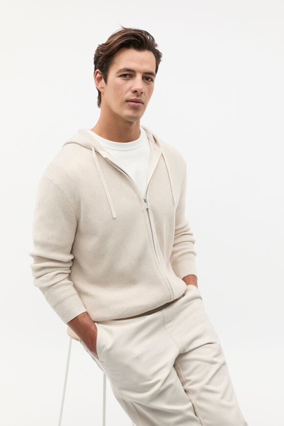 Knit Hoodie  Pebble Marle  hi-res