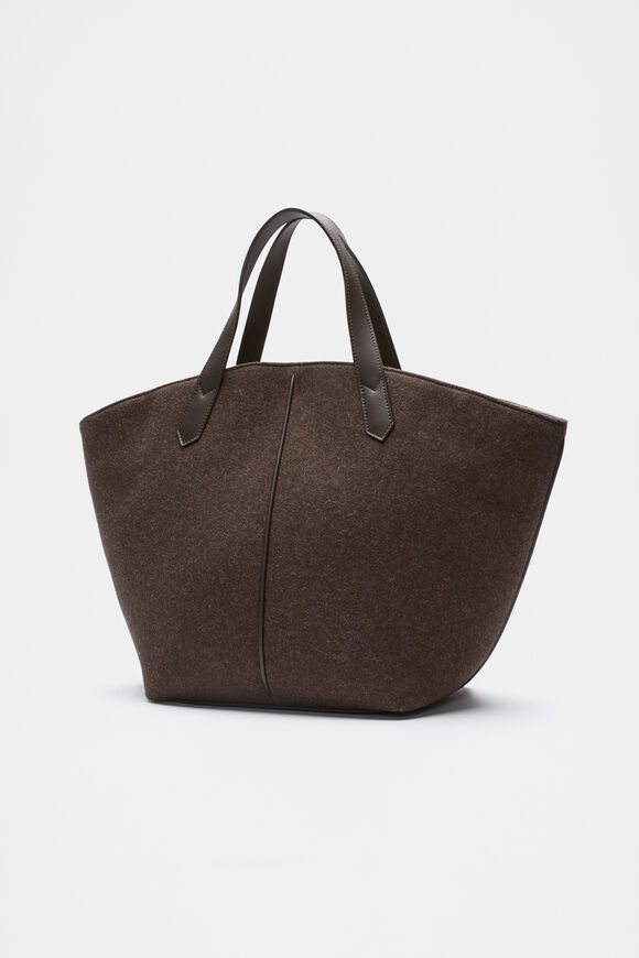 Felt Large Carry All Tote  Dark Espresso  hi-res