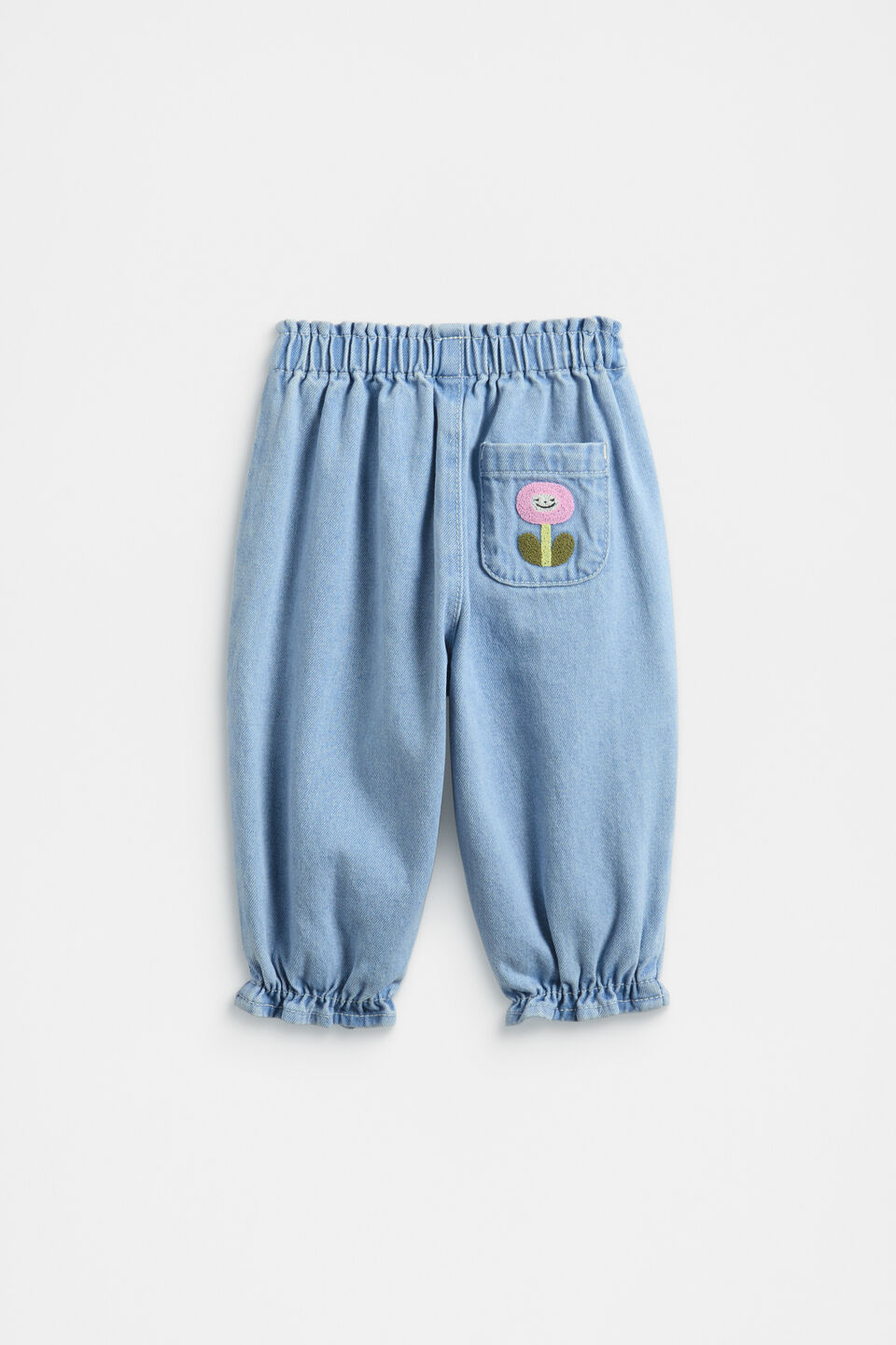 Elasticated Denim Pant  Light Wash