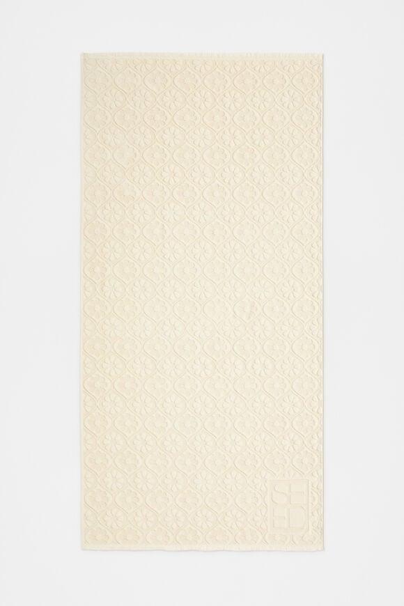 Flower Beach Towel  Buttercream  hi-res