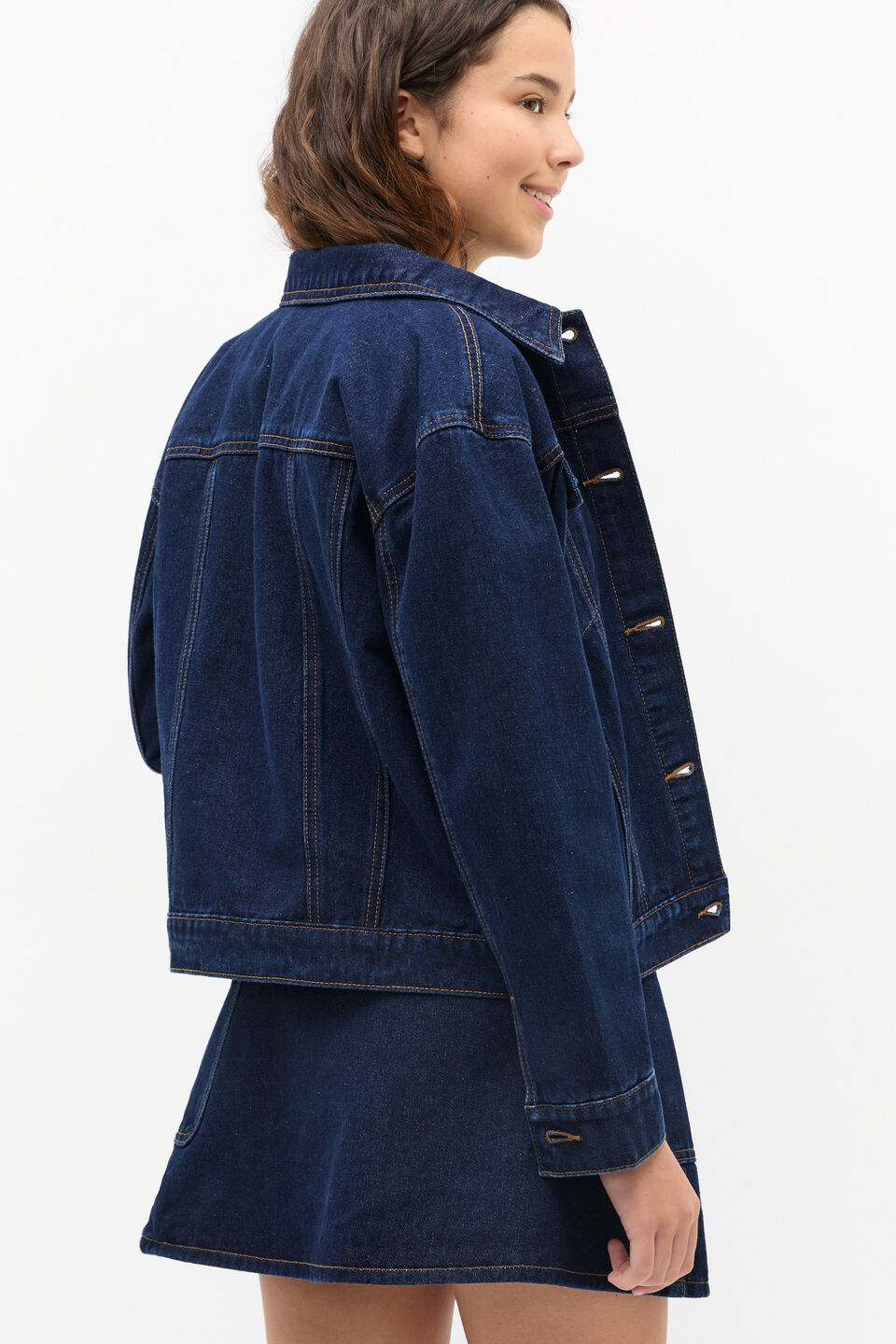 Boxy Denim Jacket  Rinse Wash