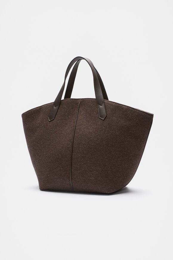 Felt Large Carry All Tote  Dark Espresso  hi-res