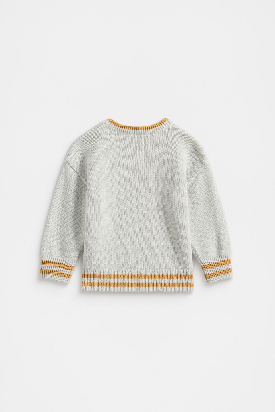 Trophy Knit Sweater  Light Grey Marle