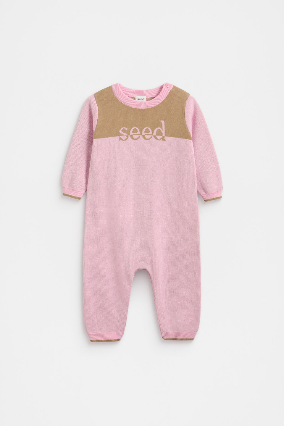 Logo Knit Jumpsuit  Petal Pink