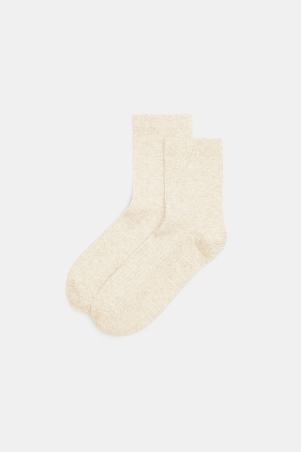 Core Quarter Crew Sock  Soft Beige Marle