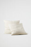 Alba Euro Pillowcase  Flax Cross Dye  hi-res