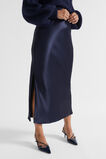 Satin Maxi Slip Skirt  Midnight Sky  hi-res