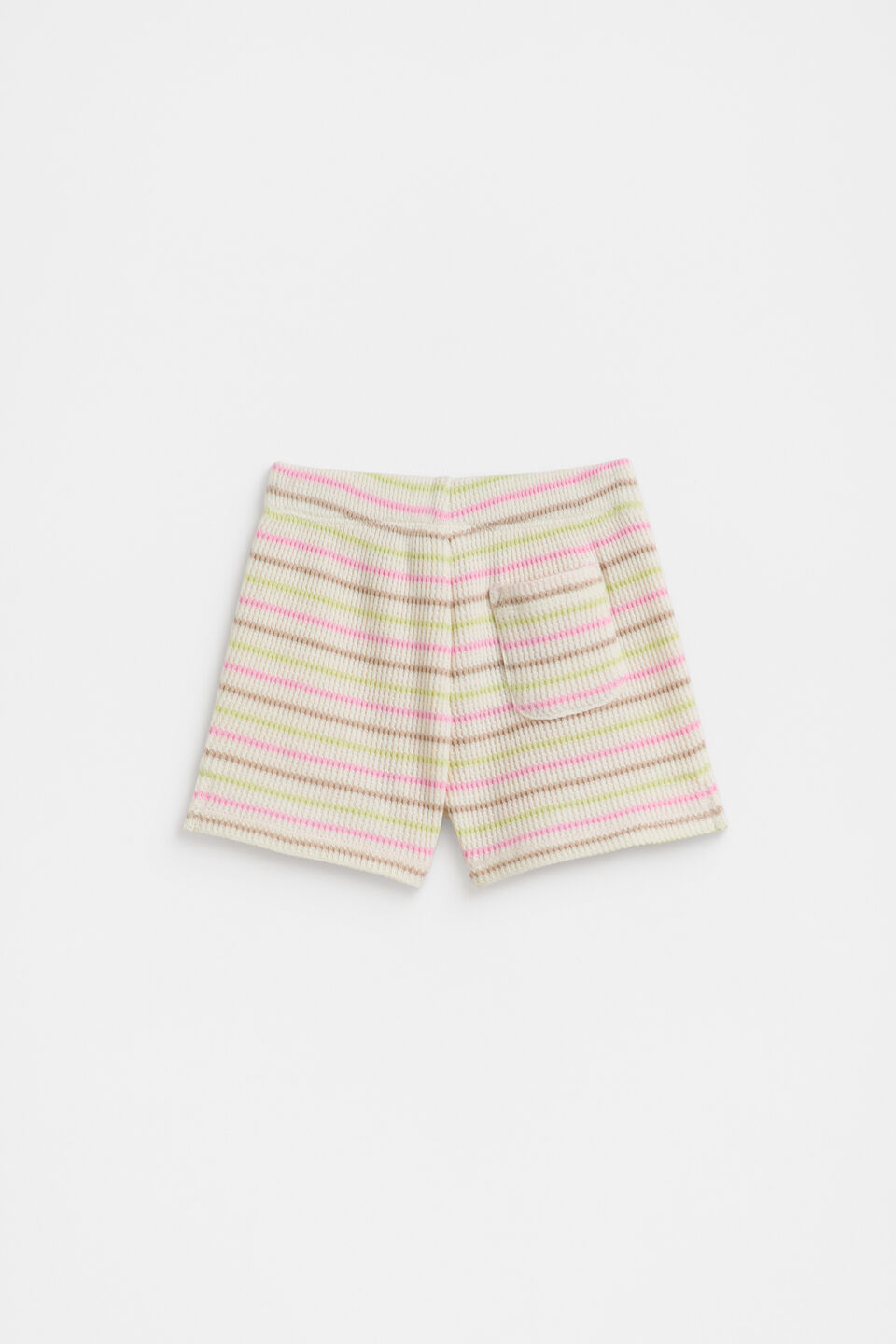 Stripe Waffle Short  Multi