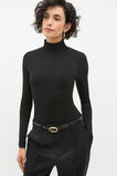 Core Rib Mock Neck Top  Black  hi-res