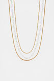 Triple Chain Necklace  Gold Silver  hi-res