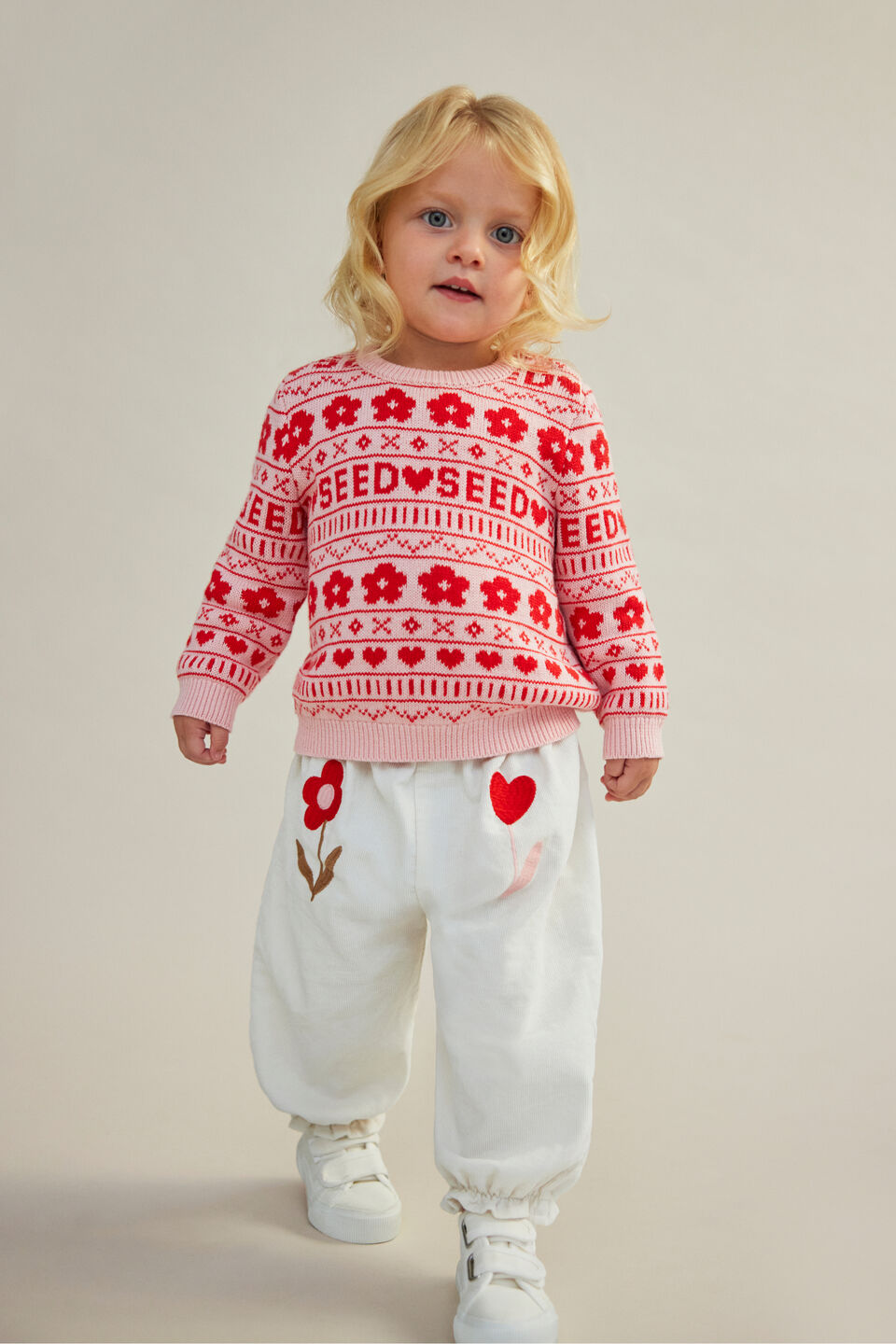 Elasticated Cord Pant  Classic Cream