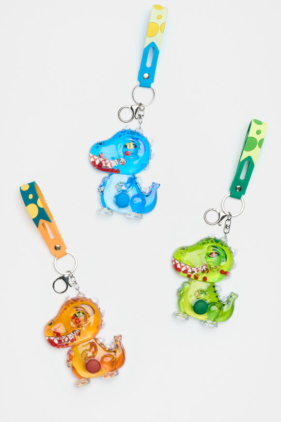 Water Filled Games Keychain-T-Rex  Multi  hi-res
