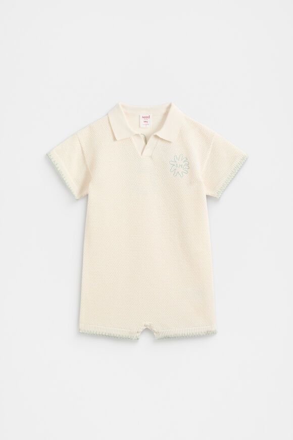 Knit Trophy Romper  Vintage Cream  hi-res