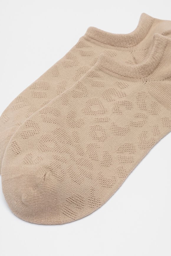 Ocelot Mesh Texture Sock  Iced Latte  hi-res