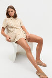 Jacquard Knit Polo Top  Ecru  hi-res